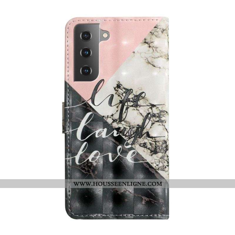 Housse Samsung Galaxy S22 5G Life Laugh Love