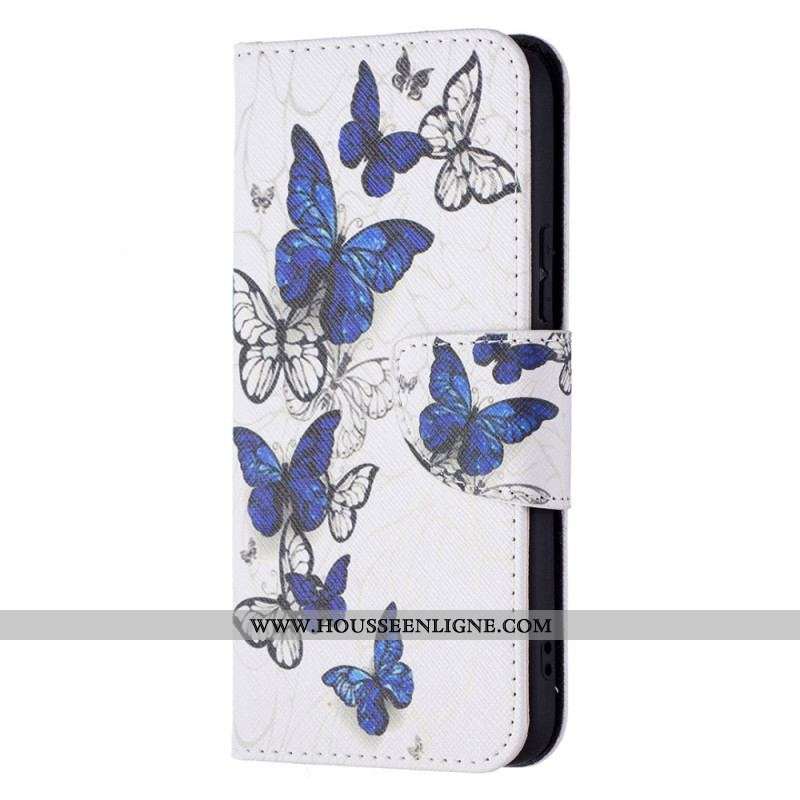 Housse Samsung Galaxy S22 5G Papillons Rois