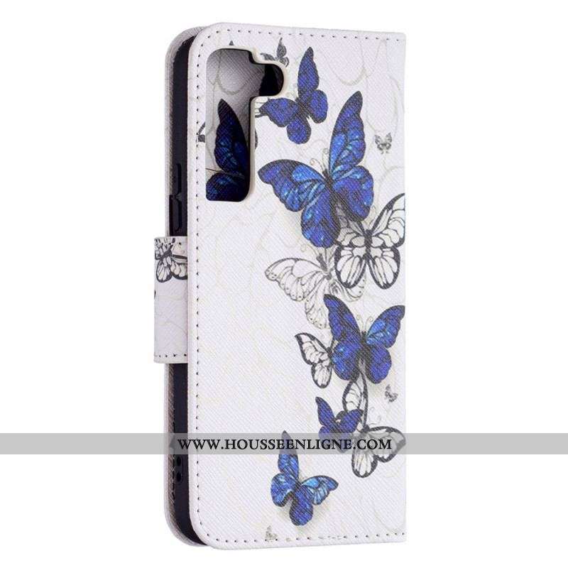 Housse Samsung Galaxy S22 5G Papillons Rois