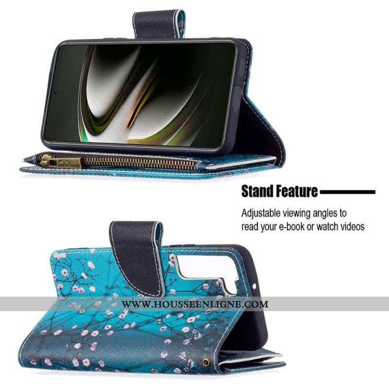 Housse Samsung Galaxy S22 5G Poche Zippée Arbre