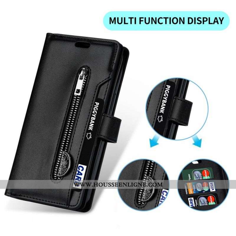 Housse Samsung Galaxy S22 5G Porte-monnaie et Lanière