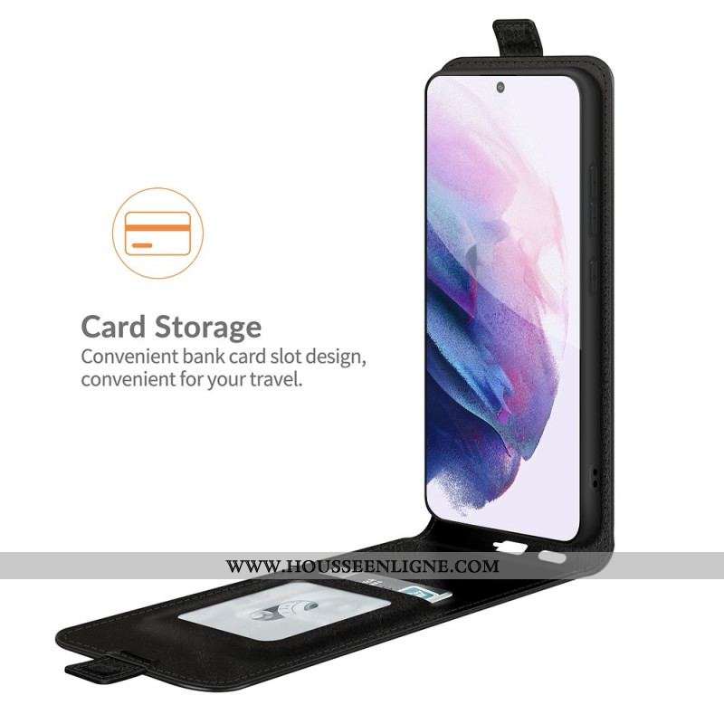Housse Samsung Galaxy S22 5G Rabat Vertical Effet Cuir