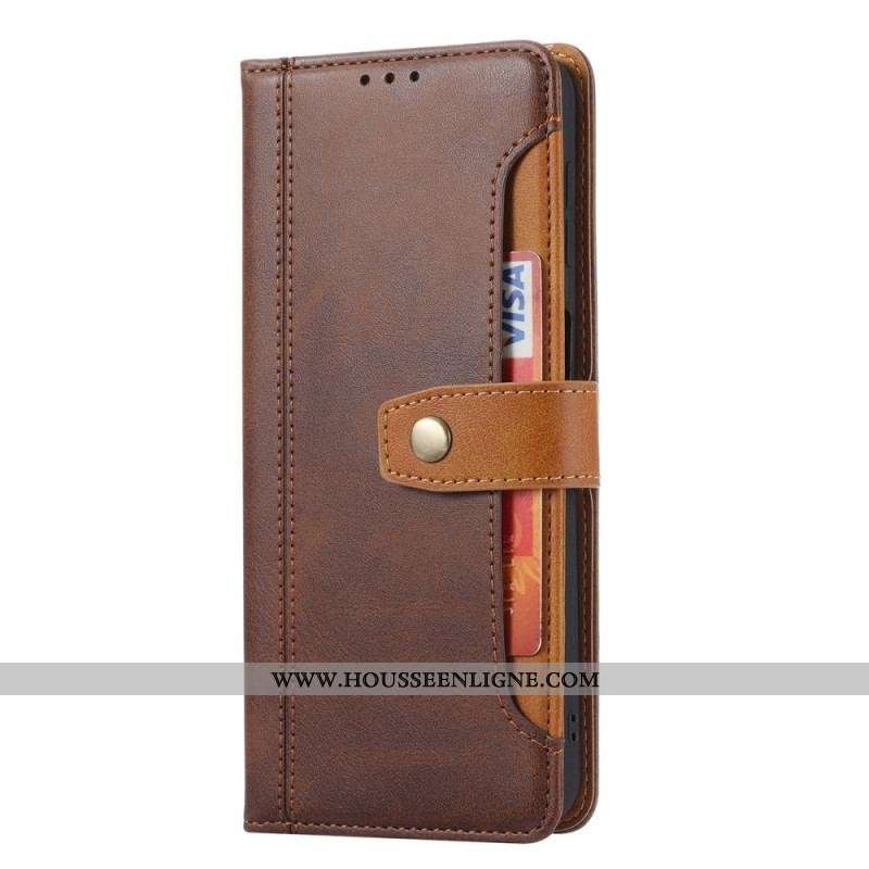 Housse Samsung Galaxy S22 5G Simili Cuir avec Sangle