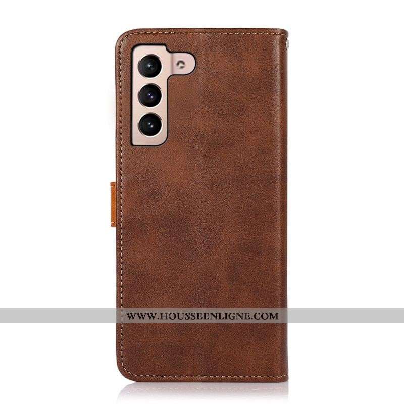 Housse Samsung Galaxy S22 5G Simili Cuir avec Sangle KHAZNEH