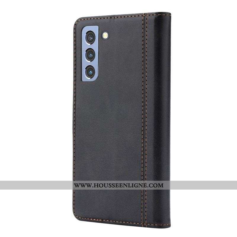 Housse Samsung Galaxy S22 5G Simili Cuir avec Sangle