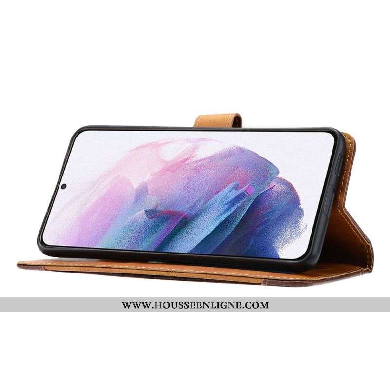 Housse Samsung Galaxy S22 5G Simili Cuir avec Sangle