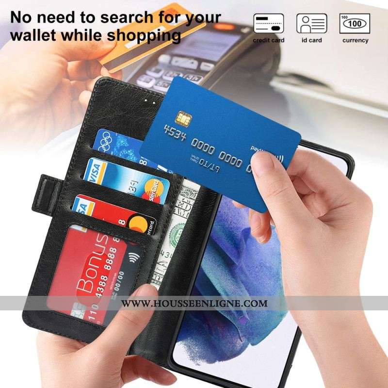 Housse Samsung Galaxy S22 5G Style Cuir Technologie RFID
