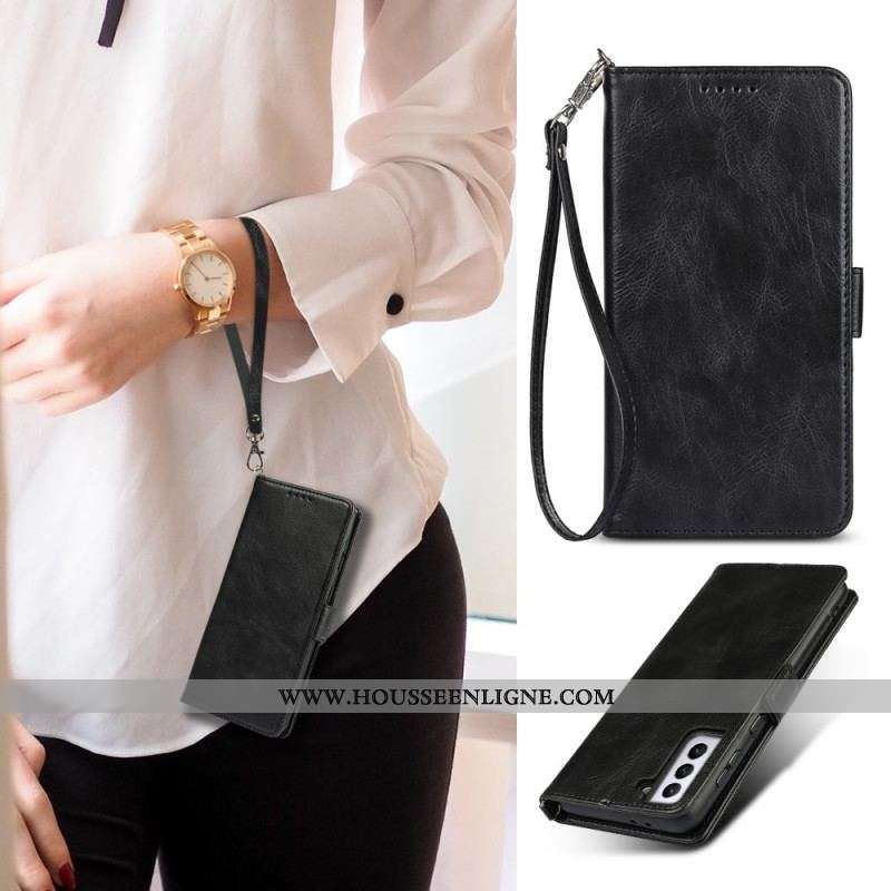 Housse Samsung Galaxy S22 5G Style Cuir Technologie RFID