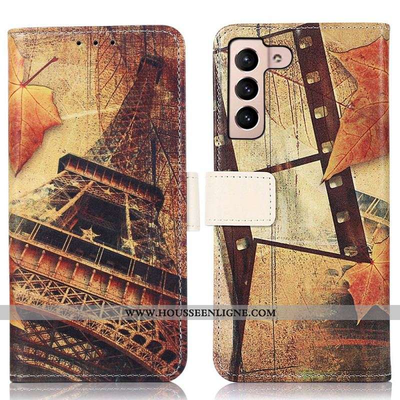 Housse Samsung Galaxy S22 5G Tour Eiffel En Automne