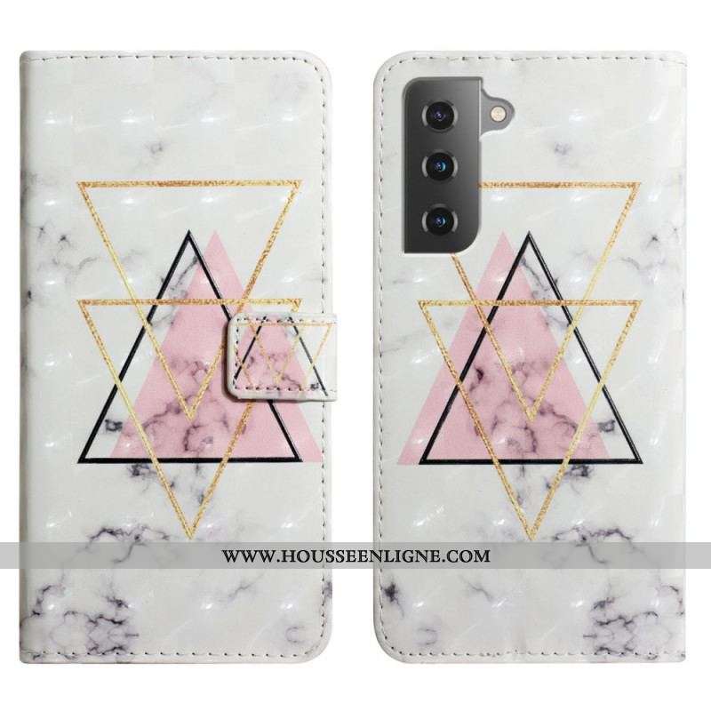 Housse Samsung Galaxy S22 5G Triangle en paillettes