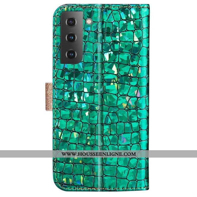 Housse Samsung Galaxy S22 Plus 5G Croco Diamants
