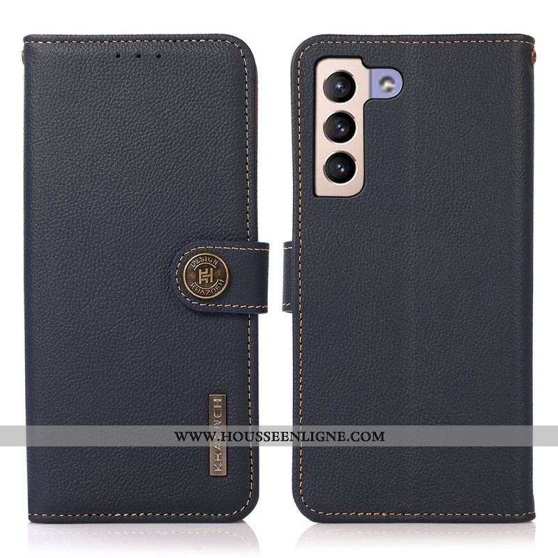 Housse Samsung Galaxy S22 Plus 5G Cuir Véritable KHAZNEH RFID