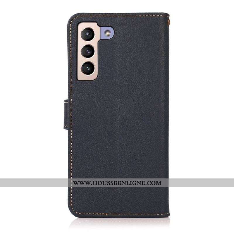 Housse Samsung Galaxy S22 Plus 5G Cuir Véritable KHAZNEH RFID