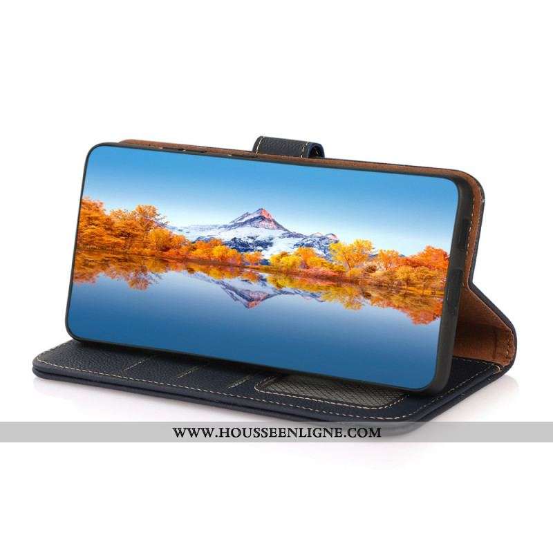Housse Samsung Galaxy S22 Plus 5G Cuir Véritable KHAZNEH RFID