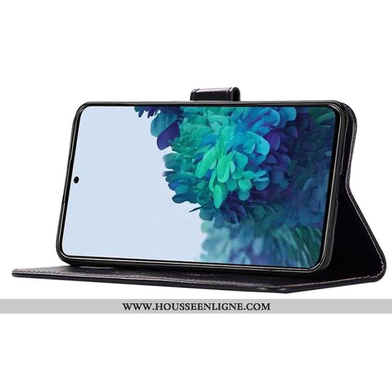 Housse Samsung Galaxy S22 Plus 5G Effet Cuir Attrape Rêves Hibou