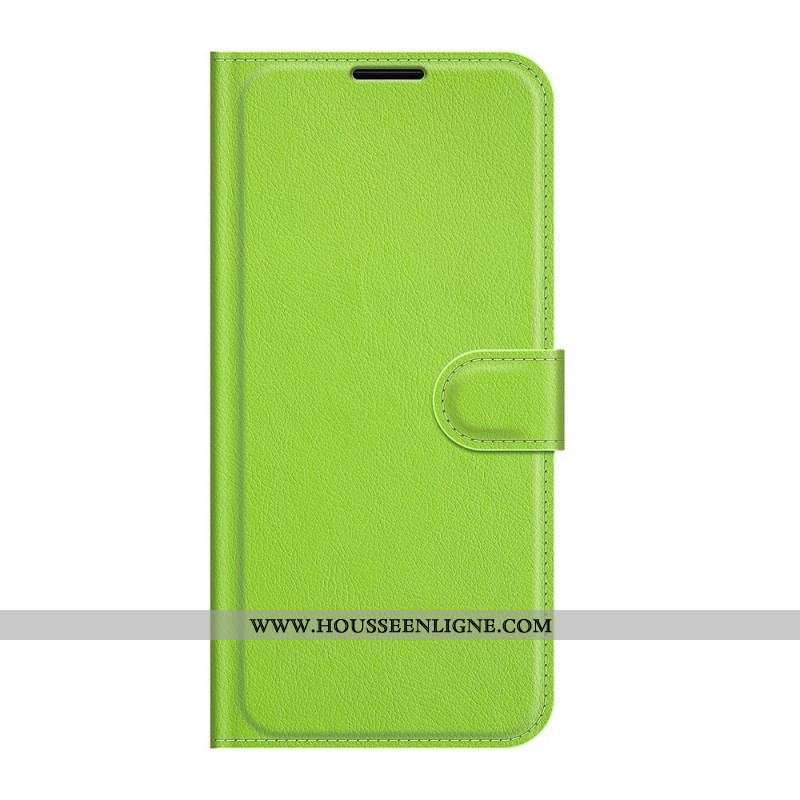 Housse Samsung Galaxy S22 Plus 5G Effet Cuir Litchi Classique