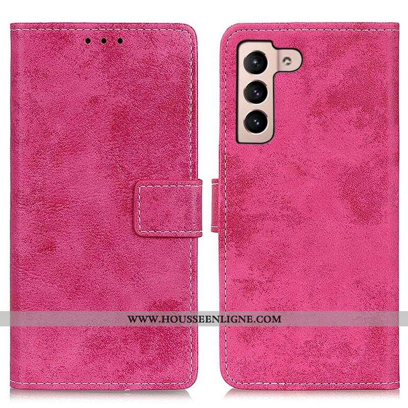 Housse Samsung Galaxy S22 Plus 5G Effet Cuir Vintage