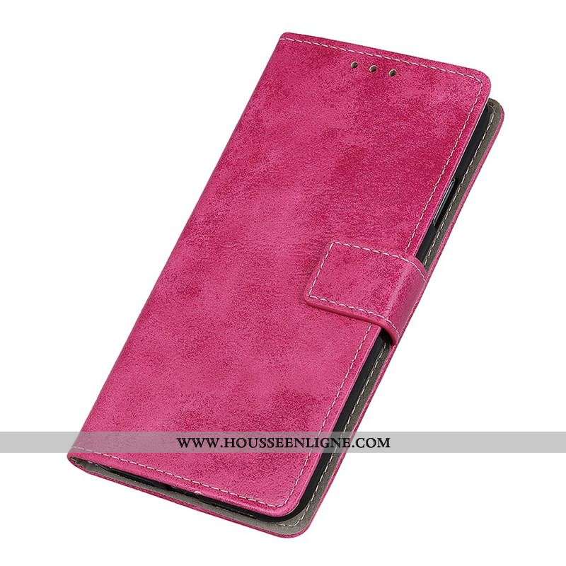 Housse Samsung Galaxy S22 Plus 5G Effet Cuir Vintage