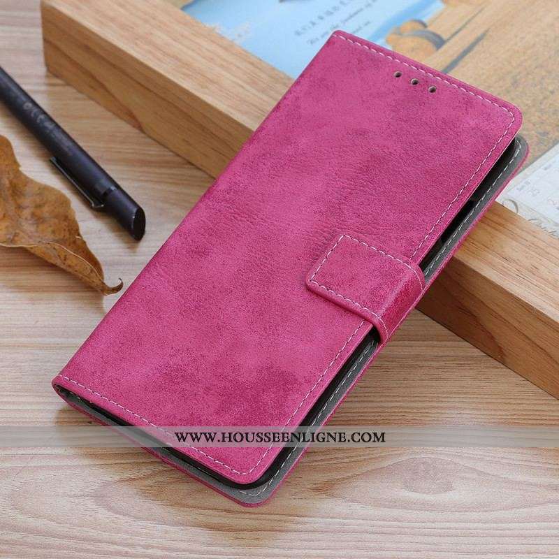 Housse Samsung Galaxy S22 Plus 5G Effet Cuir Vintage