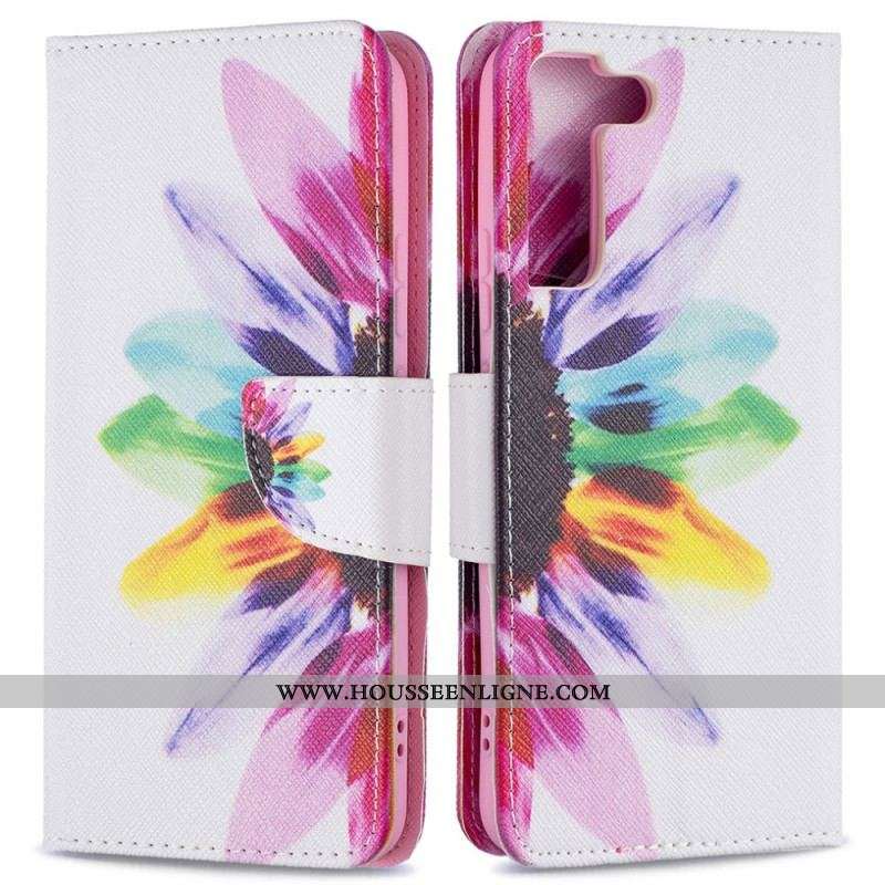 Housse Samsung Galaxy S22 Plus 5G Fleur Aquarelle