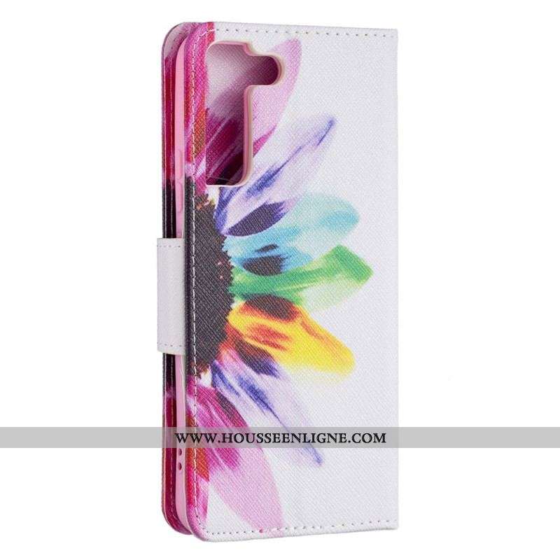 Housse Samsung Galaxy S22 Plus 5G Fleur Aquarelle