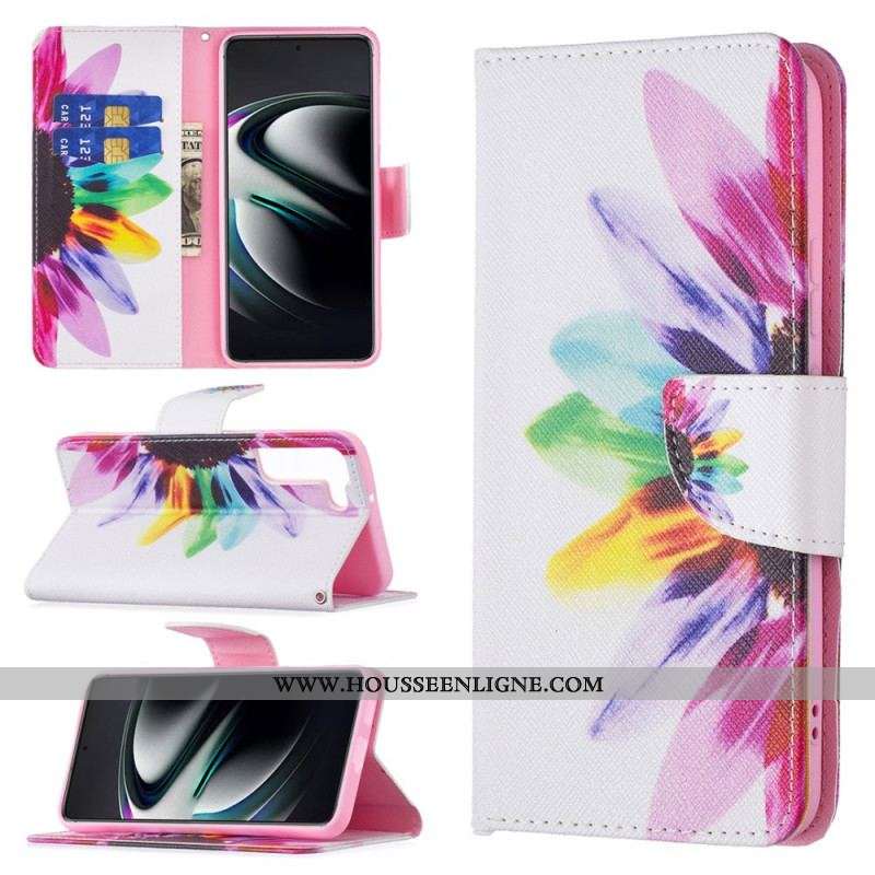 Housse Samsung Galaxy S22 Plus 5G Fleur Aquarelle