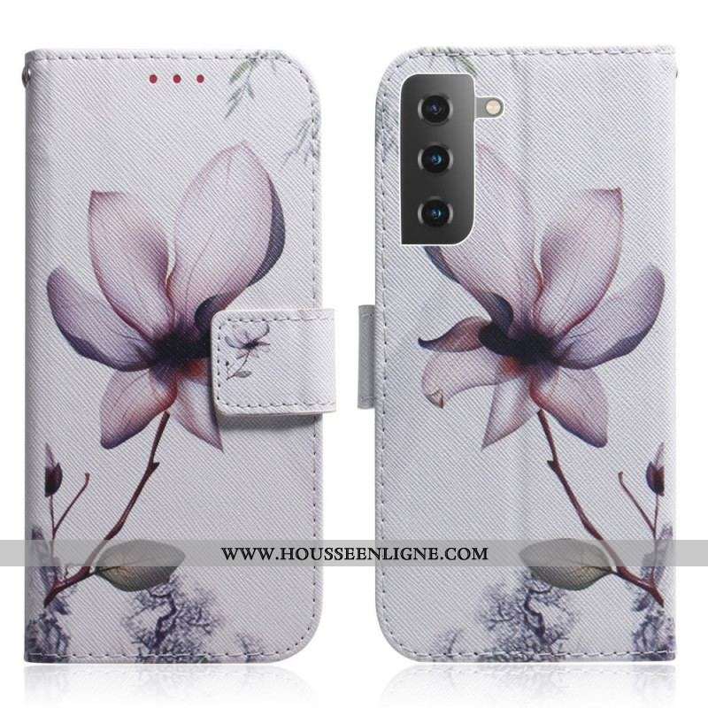 Housse Samsung Galaxy S22 Plus 5G Fleur Vieux Rose
