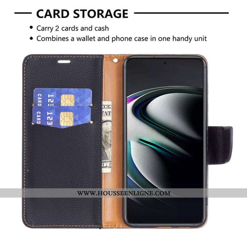 Housse Samsung Galaxy S22 Plus 5G Litchi Rabat Oblique