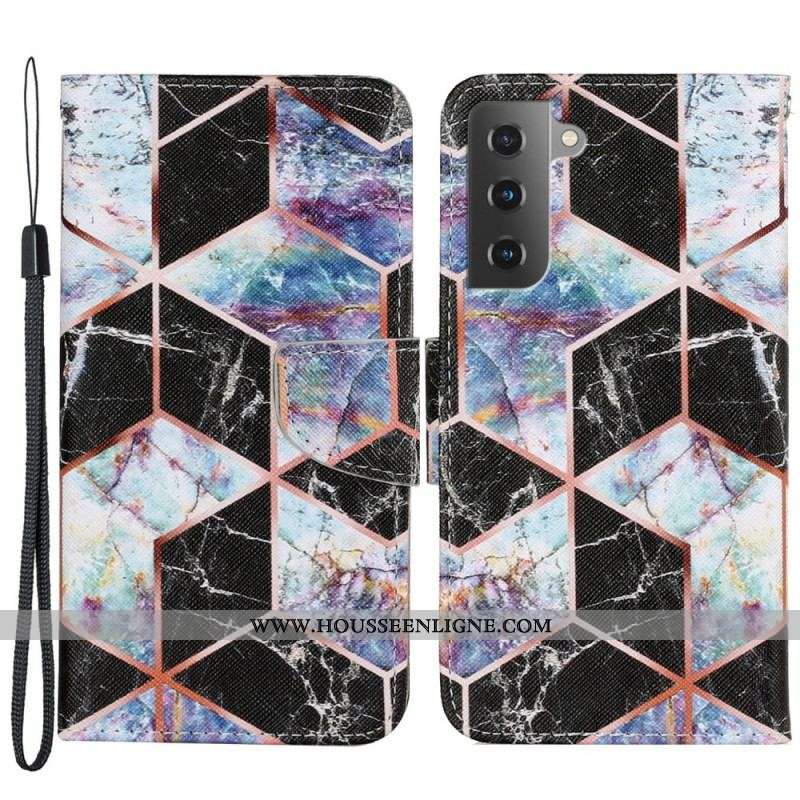 Housse Samsung Galaxy S22 Plus 5G Marbre Géométrique
