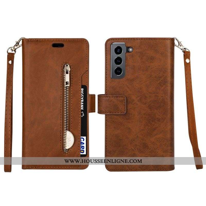 Housse Samsung Galaxy S22 Plus 5G Porte-monnaie et Lanière