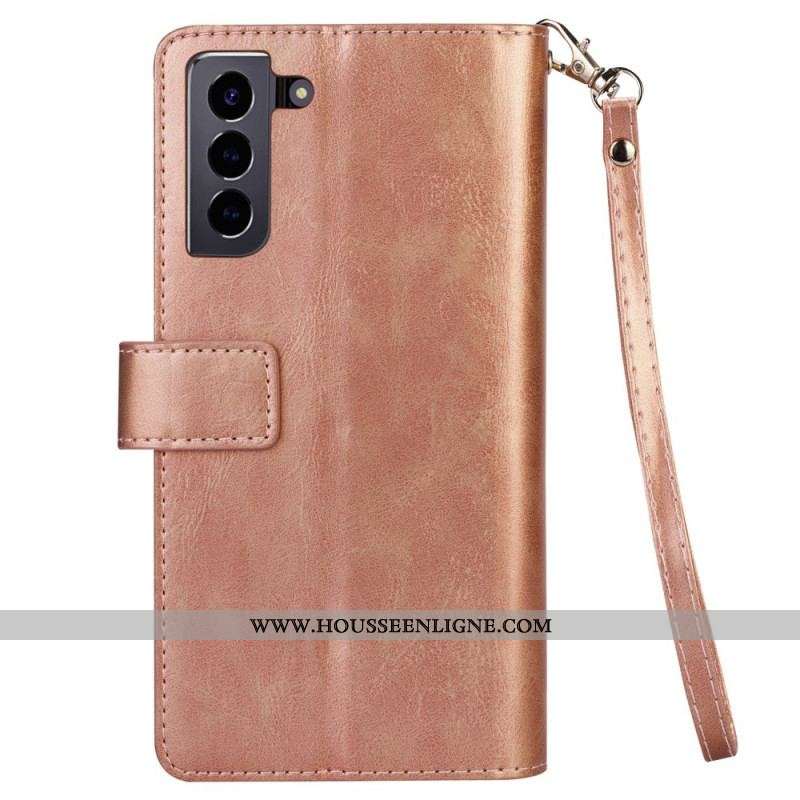 Housse Samsung Galaxy S22 Plus 5G Porte-monnaie et Lanière
