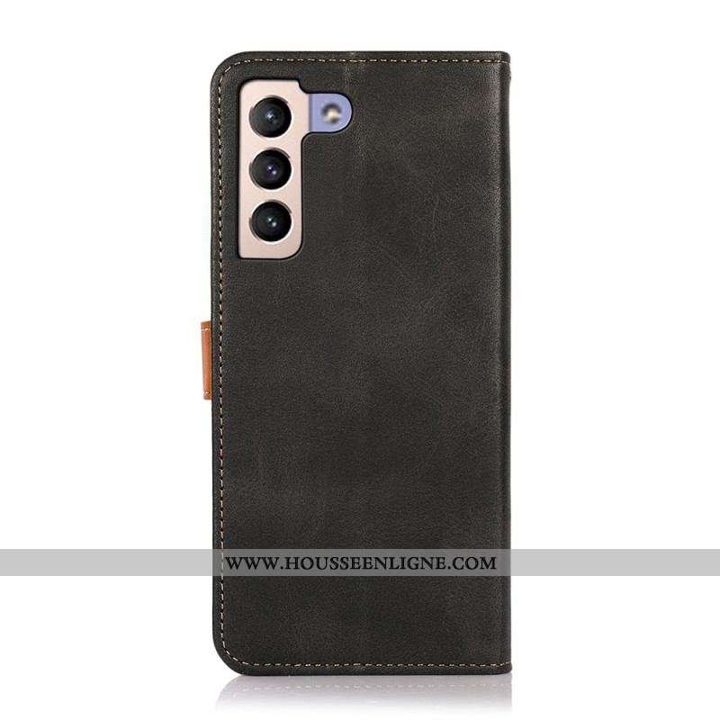 Housse Samsung Galaxy S22 Plus 5G Simili Cuir avec Sangle KHAZNEH
