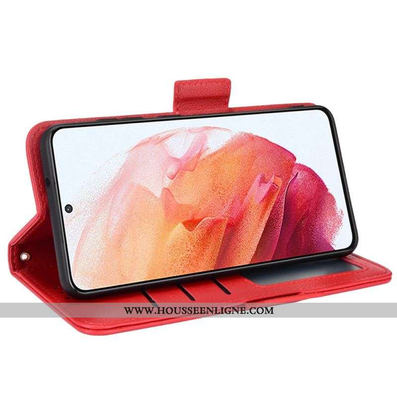 Housse Samsung Galaxy S22 Plus 5G Style Cuir Litchi Design