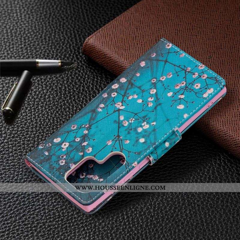 Housse Samsung Galaxy S22 Ultra 5G Arbre en Fleurs