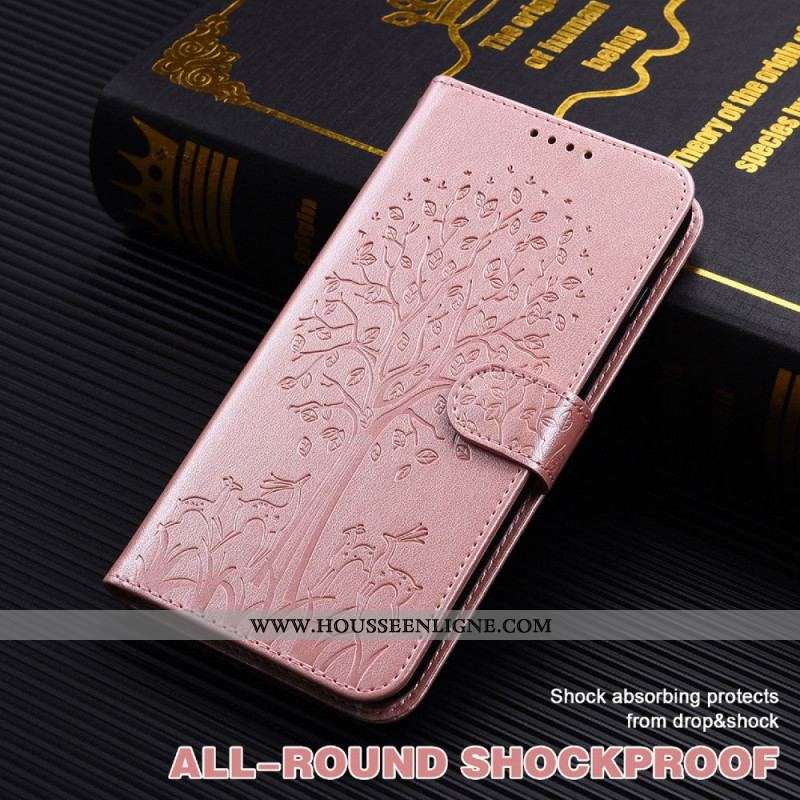 Housse Samsung Galaxy S22 Ultra 5G Arbre et Cerfs