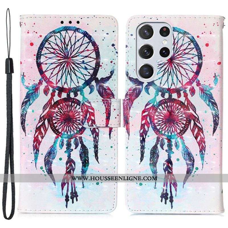 Housse Samsung Galaxy S22 Ultra 5G Attrape Rêves Aquarelle