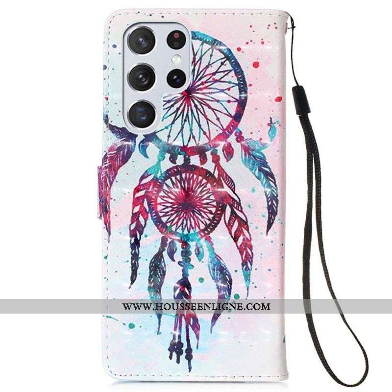 Housse Samsung Galaxy S22 Ultra 5G Attrape Rêves Aquarelle