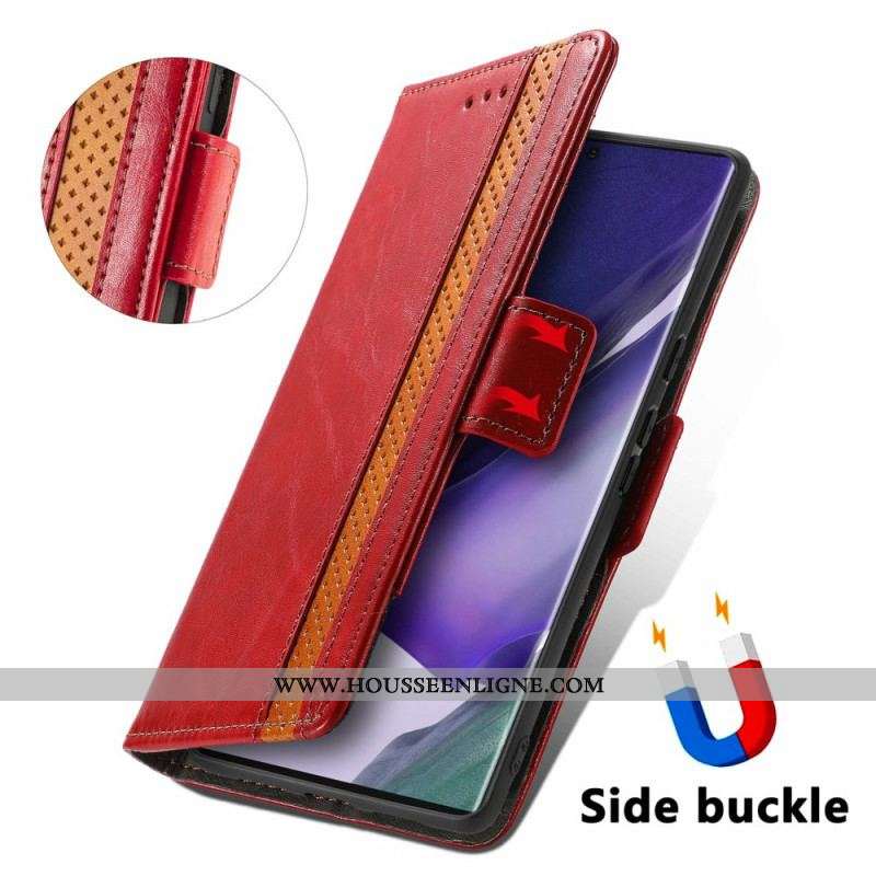 Housse Samsung Galaxy S22 Ultra 5G Bicolore Double Fermoir