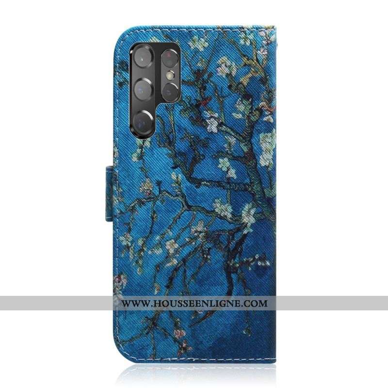 Housse Samsung Galaxy S22 Ultra 5G Branche d'Arbre Fleuri