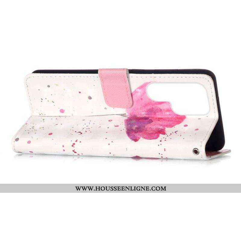 Housse Samsung Galaxy S22 Ultra 5G Coquelicot Aquarelle