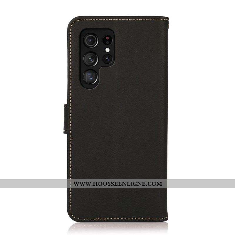 Housse Samsung Galaxy S22 Ultra 5G Cuir Véritable KHAZNEH RFID