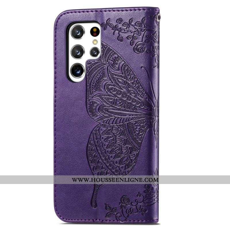 Housse Samsung Galaxy S22 Ultra 5G Demi Papillons