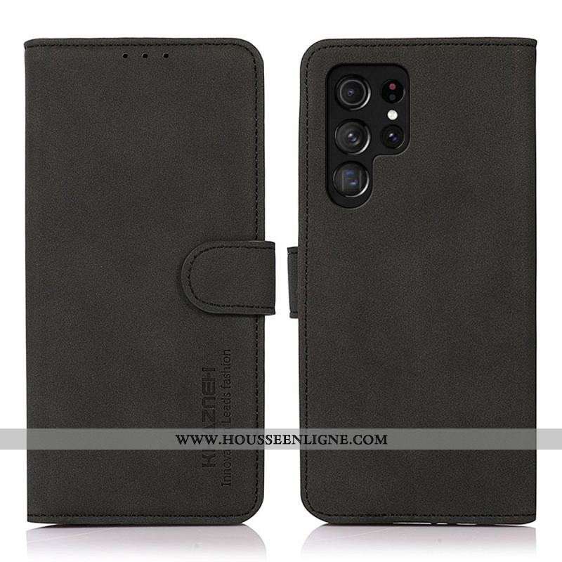 Housse Samsung Galaxy S22 Ultra 5G Effet Cuir Texture KHAZNEH