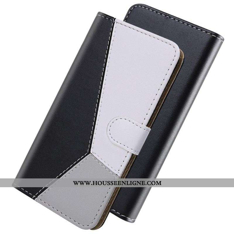 Housse Samsung Galaxy S22 Ultra 5G Effet Cuir Tricolore