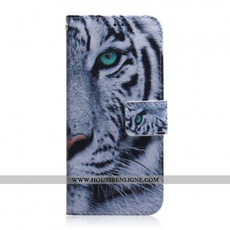 Housse Samsung Galaxy S22 Ultra 5G Face de Tigre