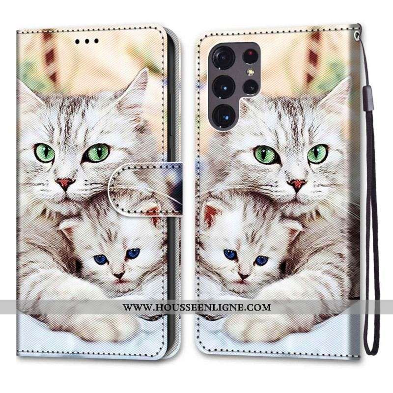 Housse Samsung Galaxy S22 Ultra 5G Famille de Chats
