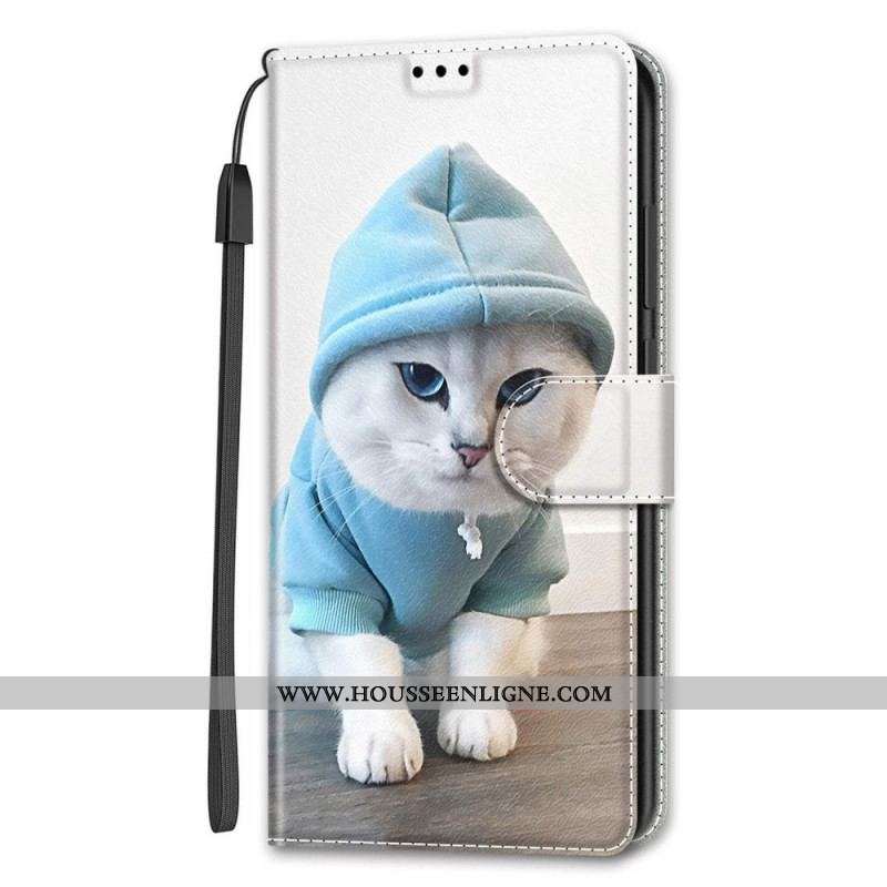 Housse Samsung Galaxy S22 Ultra 5G Fan des Chats à Lanière