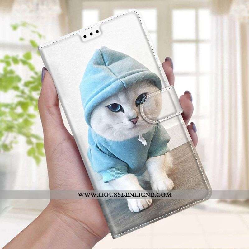 Housse Samsung Galaxy S22 Ultra 5G Fan des Chats à Lanière