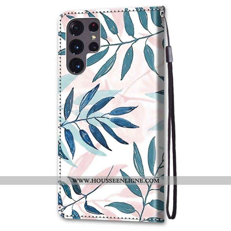 Housse Samsung Galaxy S22 Ultra 5G Feuillage en Couleur