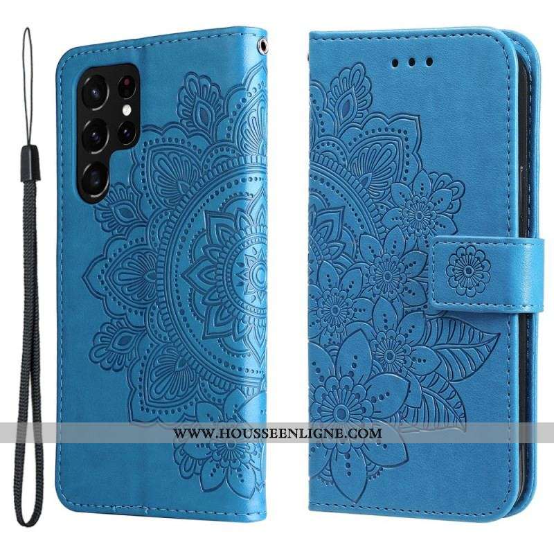 Housse Samsung Galaxy S22 Ultra 5G Mandala de Fleurs